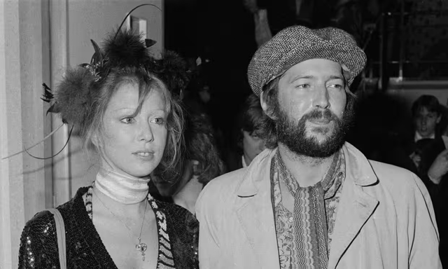 Pattie Boyd and Eric Clapton in 1975. Photograph: Michael Putland/Getty Images