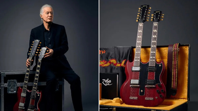 Jimmy Page and the Gibson 1969 EDS-1275 Doubleneck Collector’s Edition (courtesy of Gibson)