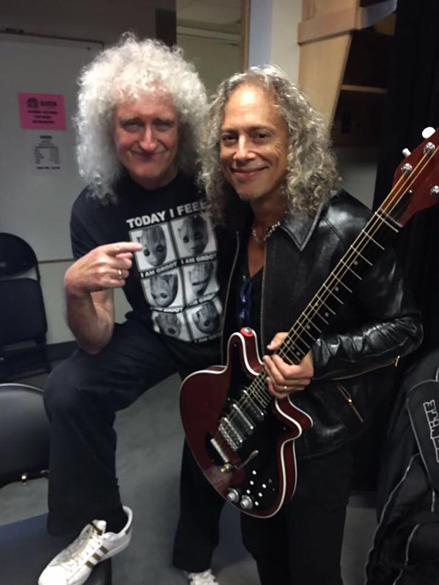 Brian May and Kirk Hammett