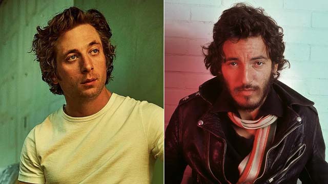 Jeremy Allen White (photo via FX) / Bruce Springsteen (photo by Mark and Colleen Hayward/Getty Images) /