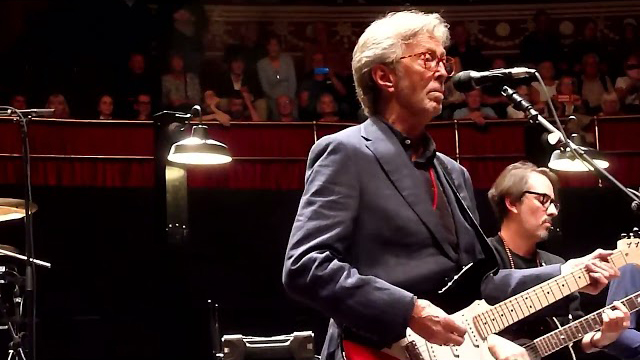 Eric Clapton with Dhani Harrison at London’s Royal Albert Hall