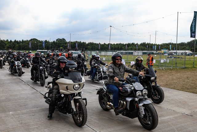 The special moment parade of bikers delivers Motorhead legend's ashes to Rock City