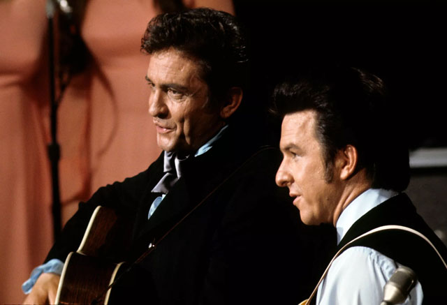 Johnny Cash and Tommy Cash. ABC Photo Archives/Disney General Entertainment Content via Getty