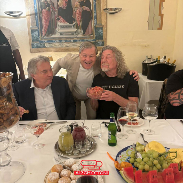 Robert Plant -  restaurant Ai 2 Ghiottoni in Bari, Italy on October 7