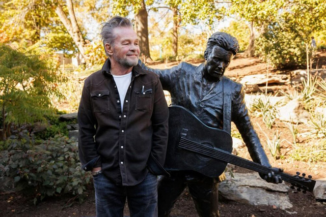 John Mellencamp and Mellencamp Statue