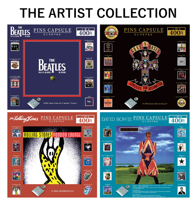 『THE ARTIST COLLECTION』第5弾「THE BEATLES／Guns N‘ Roses／The Rolling Stones／DAVID BOWIE」