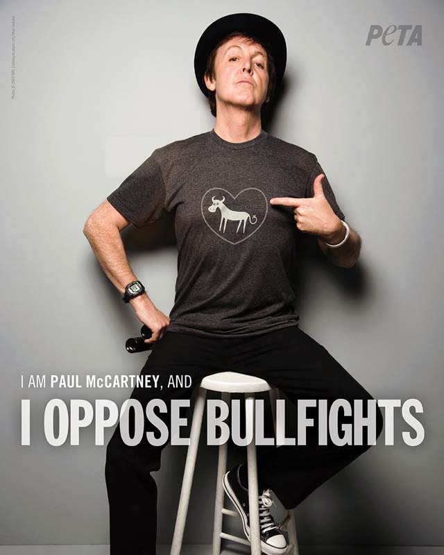 PETA - I am Paul McCartney, and I oppose bullfighting