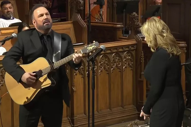 Garth Brooks and Trisha Yearwood perform at former President Jimmy Carter's funeral in Washington, D.C., on Jan. 9, 2025. Photo: NBC News/YouTube