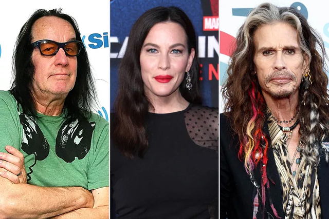 Todd Rundgren, Liv Tyler and Steven Tyler. Photo: Slaven Vlasic/Getty; VALERIE MACON/AFP via Getty; Tommaso Boddi/Getty