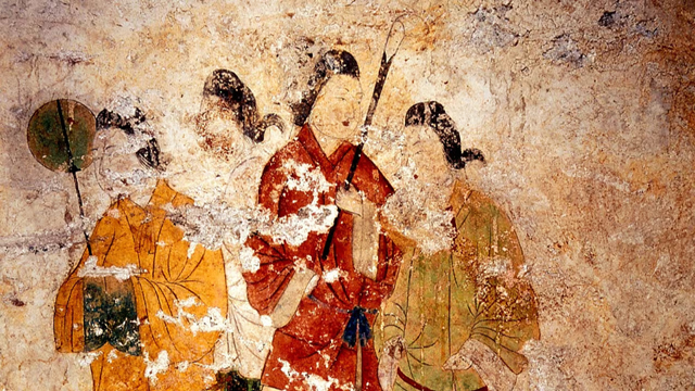 国宝「高松塚古墳壁画」 写真提供:文部科学省 明日香村教育委員会