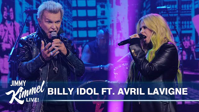 Billy Idol and Avril Lavigne perform the song 77 on Jimmy Kimmel Live!