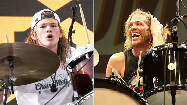 Shane Hawkins (photo by Jim Bennett/Getty Images) / Taylor Hawkins (photo by Ashley Beliveau/Getty Images)