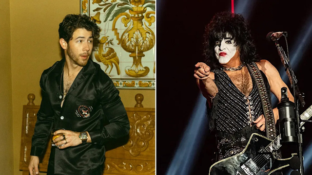 Nick Jonas (via Warner Records) / KISS’ Paul Stanley (photo by Amy Harris)
