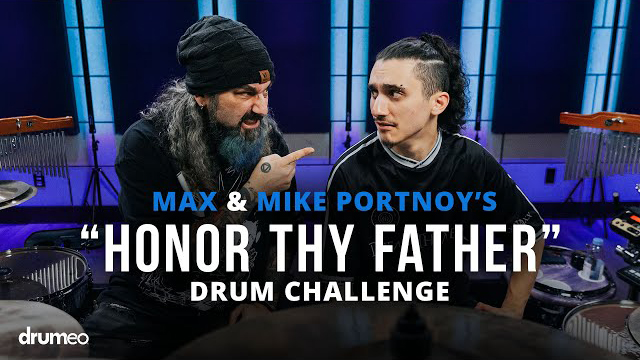 Mike Portnoy and Max Portnoy, via YouTube/Drumeo