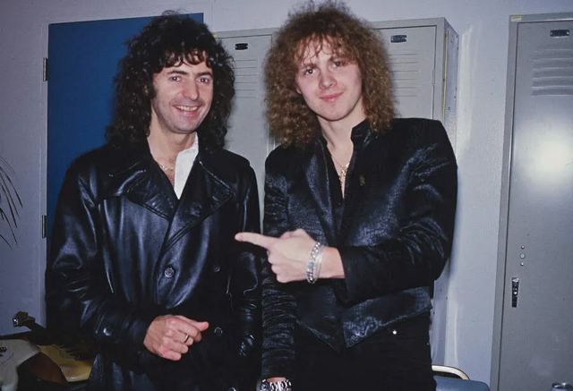 Ritchie Blackmore and Yngwie Malmsteen February 1985 (Image credit: George Bodnar Archive/IconicPix)