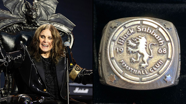 Ozzy Osbourne and the silver ring © Ross Halfin / Hansons Auctioneers