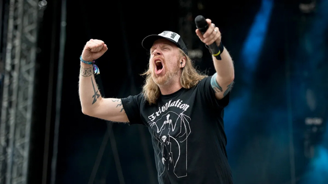 Tomas Lindberg of At The Gates, photo by Olly Curtis/Total Guitar Magazine/Future via Getty Images