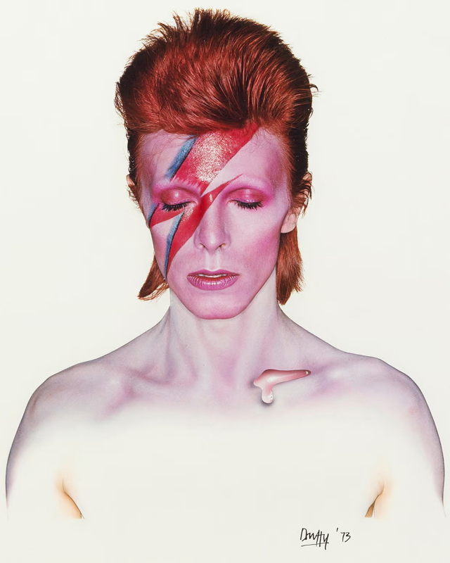 The original dye transfer print artwork for the album cover - David Bowie / Aladdin Sane - Photograph: Duffy Archive & the David Bowie Archive/Bonhams