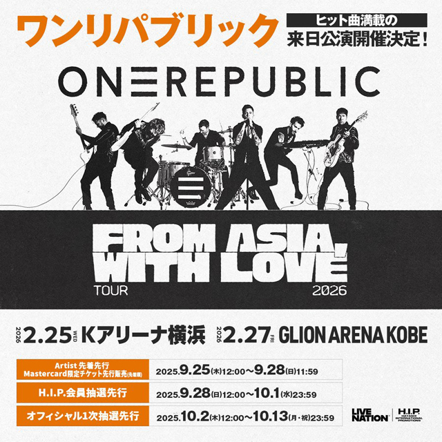 ONEREPUBLIC “From Asia, With Love” 2026 in Japan