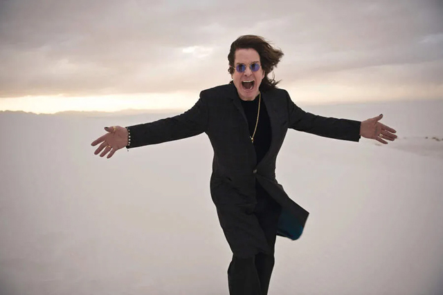 Ozzy in White Sands, New Mexico (Image credit: Ross Halfin)