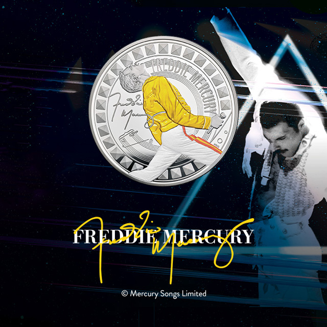 Freddie Mercury celebrated on Royal Mint collectable coins