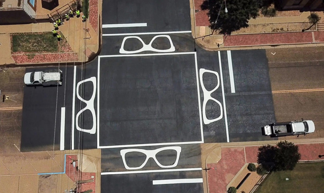 The Buddy Holly Crosswalk in Lubbock, Texas (c) AP