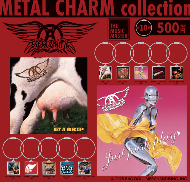 『THE ARTIST COLLECTION』メタルチャームコレクション「Aerosmith(エアロスミス)」アルバム・ジャケット・コレクション