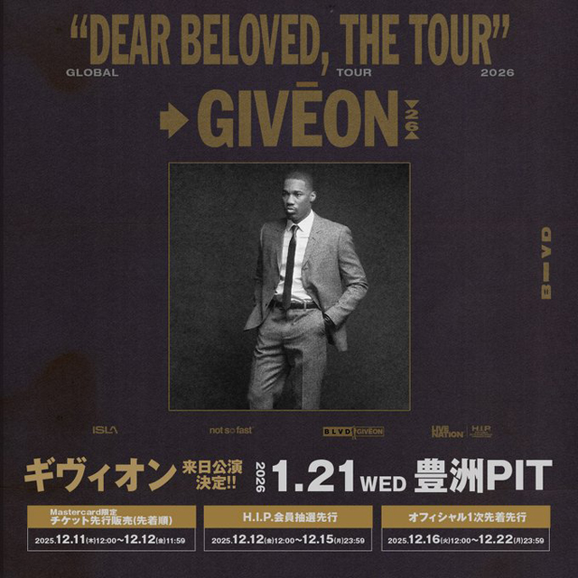 GIVĒON - DEAR BELOVED THE TOUR