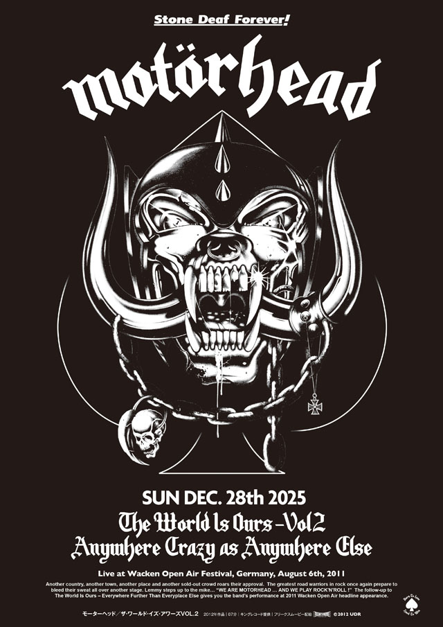 『モーターヘッド/ザ・ワールド・イズ・アワーズ VOL.2』© 2012 UDR GmbH