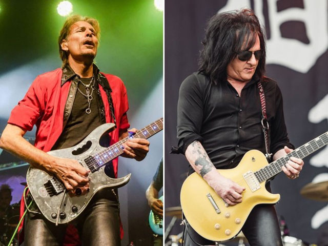 Steve Vai and Steve Stevens - Credit: Frank Hoensch/ Redferns
