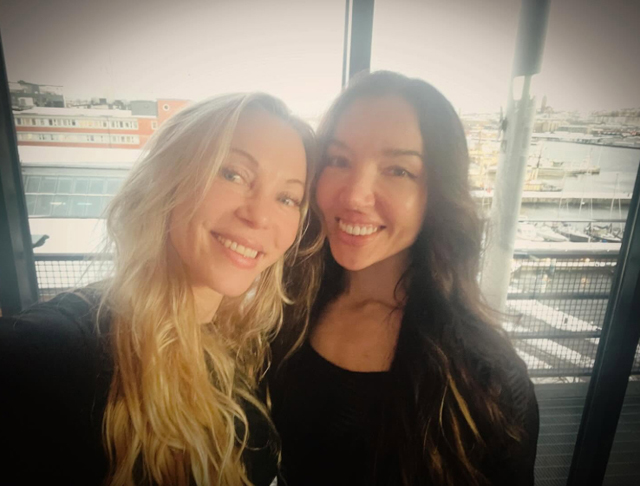 Angela Gossow and Lauren Hart