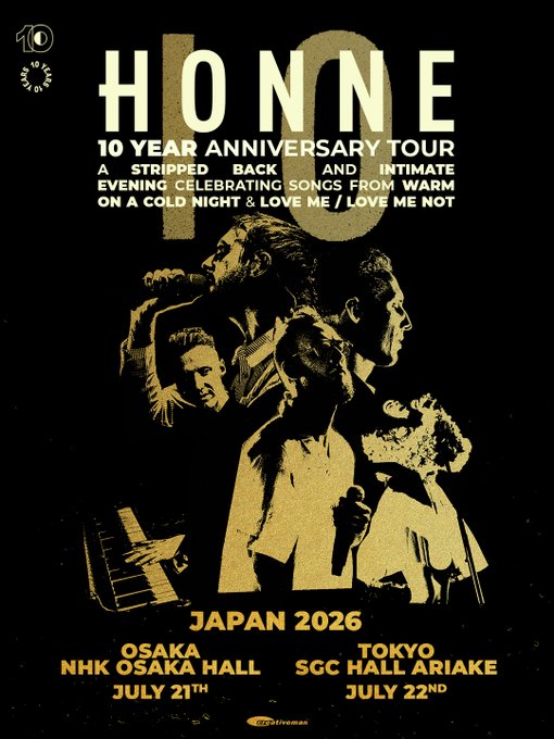 HONNE 10 YEAR ANNIVERSARY TOUR