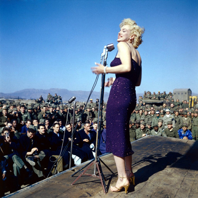 In February 1954, Marilyn Monroe traveled to Korea to perform for U.S. troops stationed overseas.