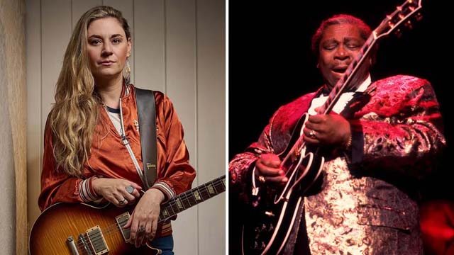 Joanne Shaw Taylor and B.B. King (Image credit: Matt Lincoln/Future; Paul Natkin/Getty Images)